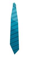 ícone de gravata listrada azul, estilo isométrico vetor