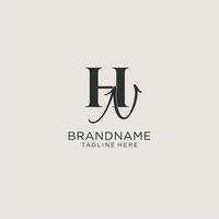 iniciais hn carta monograma com estilo elegante de luxo. identidade corporativa e logotipo pessoal vetor