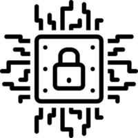 ícone de linha para criptografia vetor