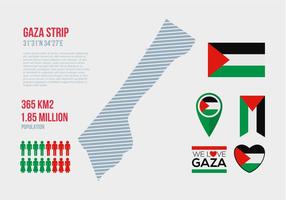 Infografia gratuita de vetor de faixa de Gaza