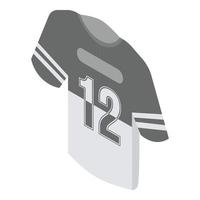 ícone de camisa de futebol americano, estilo isométrico vetor