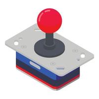 ícone de joystick de controle, estilo isométrico vetor