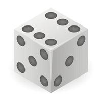 ícone de cubo de dados, estilo isométrico vetor