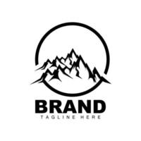 logotipo da montanha, alpinismo vetorial, aventura, design para escalada, equipamento de escalada e marca com logotipo da montanha vetor