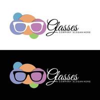 logotipo de óculos, vetor de aparência de moda, design para loja de roupas, loja de óculos, salão de beleza para cuidados com os olhos