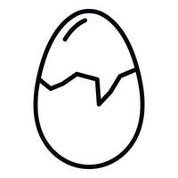 ícone de quebra de ovo, estilo de estrutura de tópicos vetor