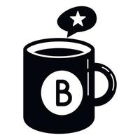 ícone de xícara de chá de marca, estilo simples vetor