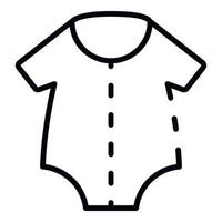 ícone de roupas novas para bebês, estilo de estrutura de tópicos vetor