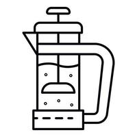 ícone de infusão de chá de vidro, estilo de estrutura de tópicos vetor