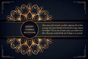 design de fundo de mandala ornamental de luxo com vetor grátis de mandala dourada