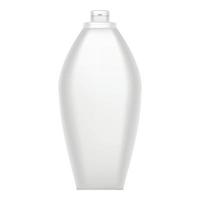 ícone de garrafa de xampu branco, estilo realista vetor