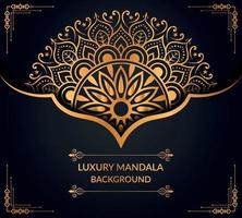 design de fundo de mandala ornamental de luxo com arquivo vetorial grátis de mandala dourada vetor