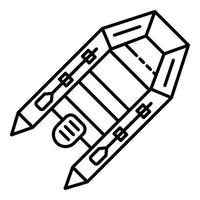 ícone de barco de caça, estilo de estrutura de tópicos vetor