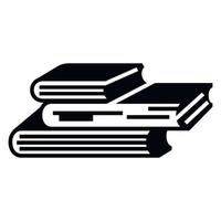 ícone de pilha de livros, estilo simples vetor