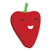 sorrir ícone de pimenta vermelha, estilo simples vetor
