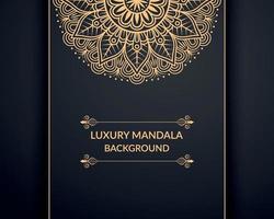 design de fundo de mandala ornamental de luxo com arquivo vetorial grátis de mandala dourada vetor