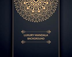 design de fundo de mandala ornamental de luxo com arquivo vetorial grátis de mandala dourada vetor