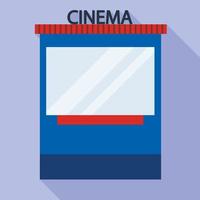 ícone de quiosque de ingressos de cinema, estilo simples vetor