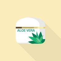 ícone de creme de aloe vera, estilo simples vetor