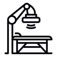 ícone de luz de cirurgia hospitalar, estilo de estrutura de tópicos vetor