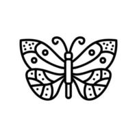 ícone de borboleta para insetos e animais selvagens vetor
