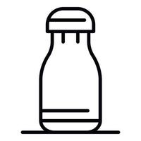 ícone de garrafa esportiva de plástico, estilo de estrutura de tópicos vetor