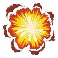 ícone de explosão, estilo cartoon vetor