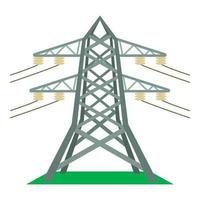 ícone da torre elétrica, estilo cartoon vetor