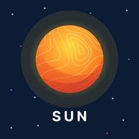vetor de astronomia do sol. ilustração em vetor sistema solar.