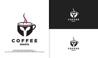 logotipo do café sparta, adequado para cafeteria. vetor