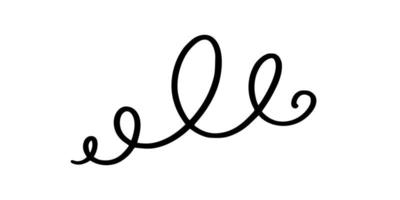 linha de rabisco e redemoinho. redemoinho caligráfico desenhado à mão. ilustração vetorial vetor