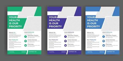 médico, odontológico, flyer médico, download gratuito de brochura vetor