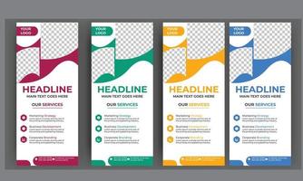 download grátis de banner roll-up de negócios vetor