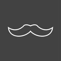 ícone de linha de vetor de bigode exclusivo