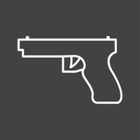ícone de linha de vetor de arma exclusivo