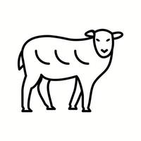 ícone de linha vetorial exclusivo de ovelha vetor