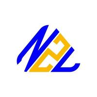 design criativo do logotipo da carta nzl com gráfico vetorial, logotipo simples e moderno da nzl. vetor