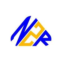 design criativo do logotipo da carta nzr com gráfico vetorial, logotipo simples e moderno nzr. vetor