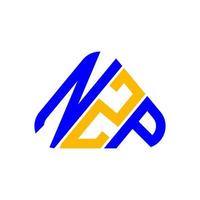 design criativo do logotipo da carta nzp com gráfico vetorial, logotipo simples e moderno nzp. vetor