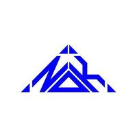design criativo do logotipo da carta nok com gráfico vetorial, logotipo simples e moderno nok. vetor