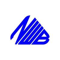 design criativo do logotipo da carta nwb com gráfico vetorial, logotipo simples e moderno do nwb. vetor