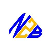 design criativo do logotipo da carta nzb com gráfico vetorial, logotipo simples e moderno do nzb. vetor