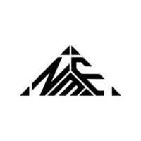 design criativo do logotipo da carta nmf com gráfico vetorial, logotipo simples e moderno nmf. vetor
