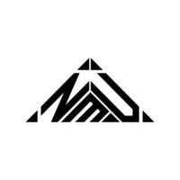 design criativo do logotipo da carta nmu com gráfico vetorial, logotipo simples e moderno do nmu. vetor
