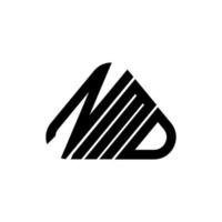 design criativo do logotipo da carta nmd com gráfico vetorial, logotipo simples e moderno do nmd. vetor