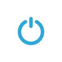 eps10 vetor azul liga ou desliga o ícone da arte abstrata do botão isolado no fundo branco. ativar ou desativar o símbolo em um estilo moderno simples e moderno para o design do seu site, logotipo e aplicativo móvel