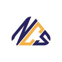 design criativo do logotipo da carta ncs com gráfico vetorial, logotipo simples e moderno do ncs. vetor