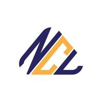 design criativo do logotipo da carta ncl com gráfico vetorial, logotipo simples e moderno da ncl. vetor