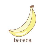 alfabeto b para ilustração vetorial de banana clipart vetor
