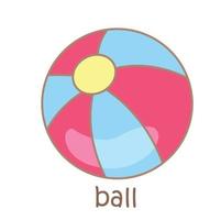 alfabeto b para clipart de vetor de ilustração de bola